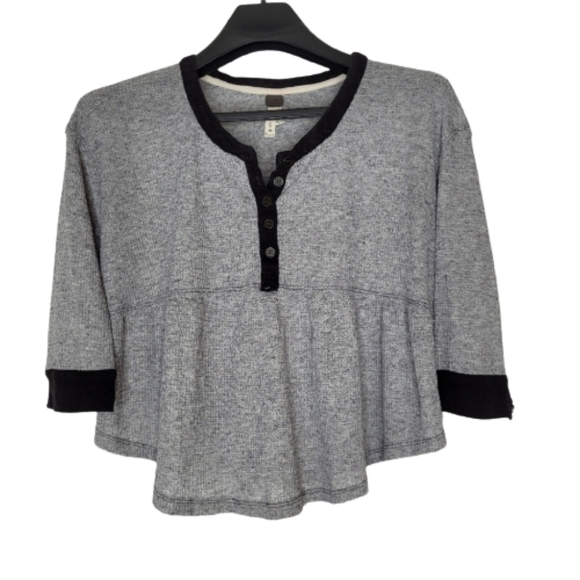 Free People Tops - Free People Cropped Gray Thermal